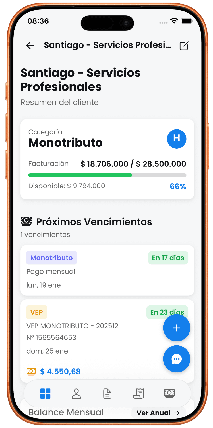 ContaLink App Dashboard